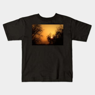 A bird watching the sunset? Kids T-Shirt